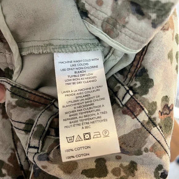 NWT Anthropologie Womens 2 Camden Utility Barrel Pants, 5 Pocket, Camo Pattern - Picture 6 of 9